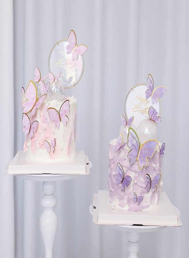 53 Arts10 Pcs "Let's Party" Butterfly Cake Toppers - Elegant Cupcake Decorations, Birthday & Wedding Cake Picks, Baby Shower Party Supplies, Reusable & Food Safe Random Colours - Image 3